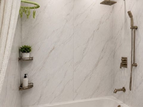 Bathroom Wall Panels (No Demo) in NYC by Sani Building Corp