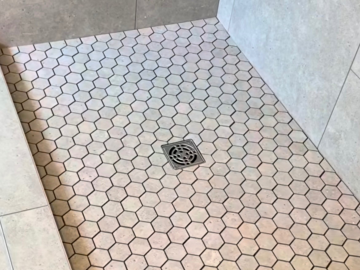 Mosaic tile bathroom floor NYC