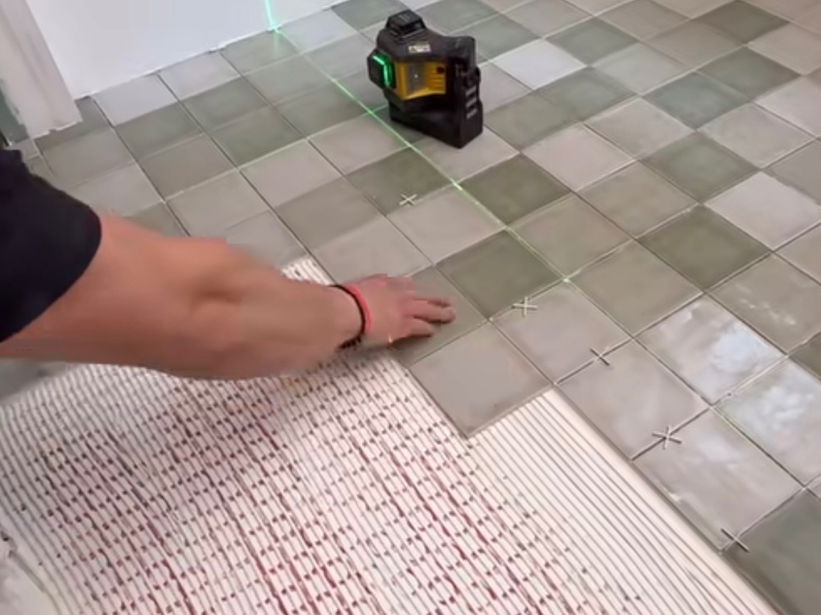 Subway tile bathroom floor NYC