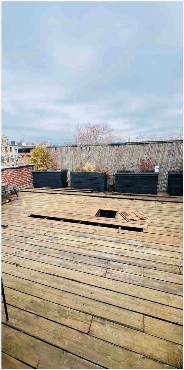 Roof deck before the rebuild - NYC