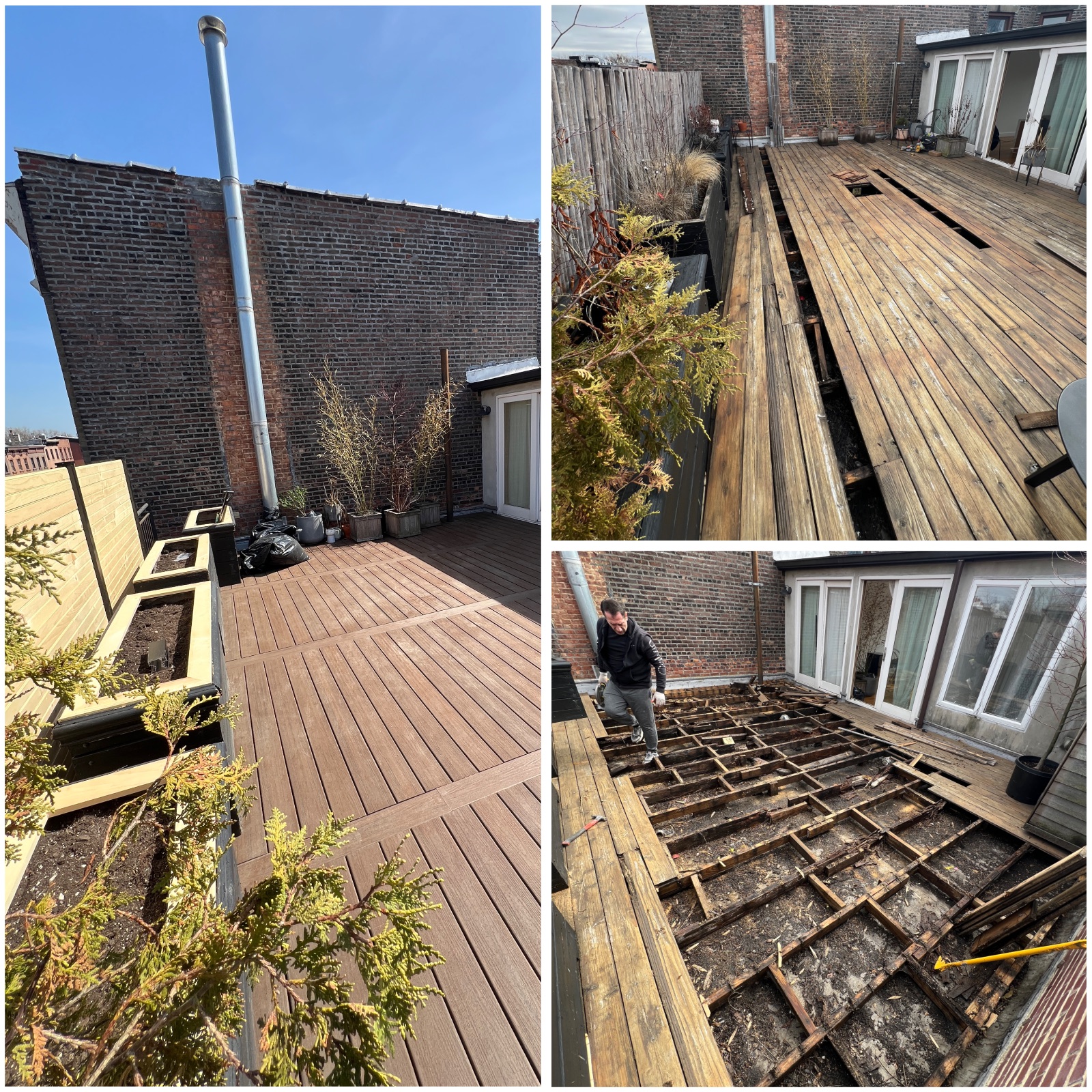 Composite Trex deck installation - Sani Building Corp