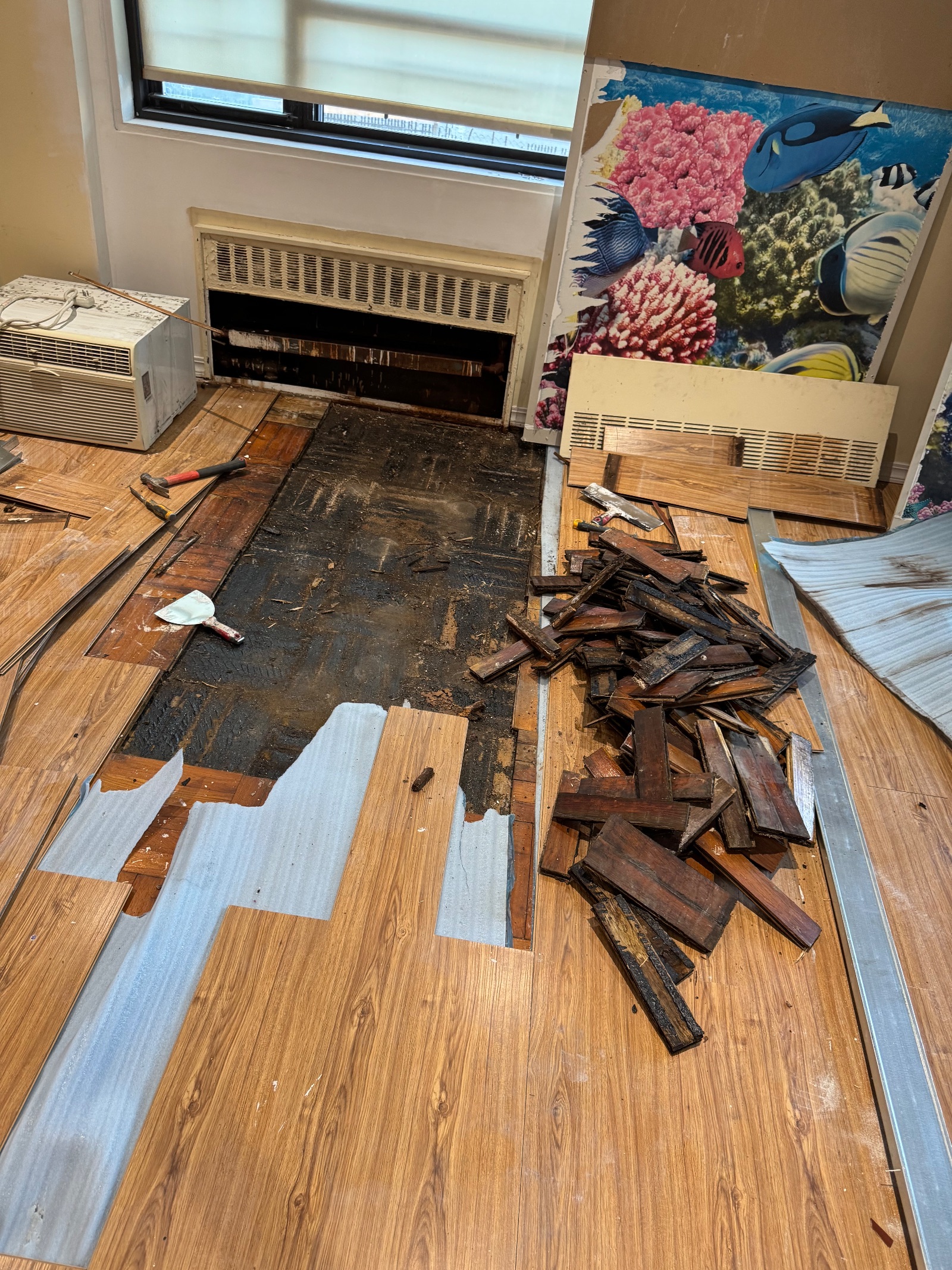 Flooring installation NYC Brooklyn hardwood tile LVP hardwood floor refinishing contractors water damage to hardwood floors