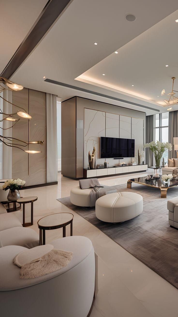 Full apartment gut renovation in Manhattan with open-plan living space, white oak floors and custom built-ins