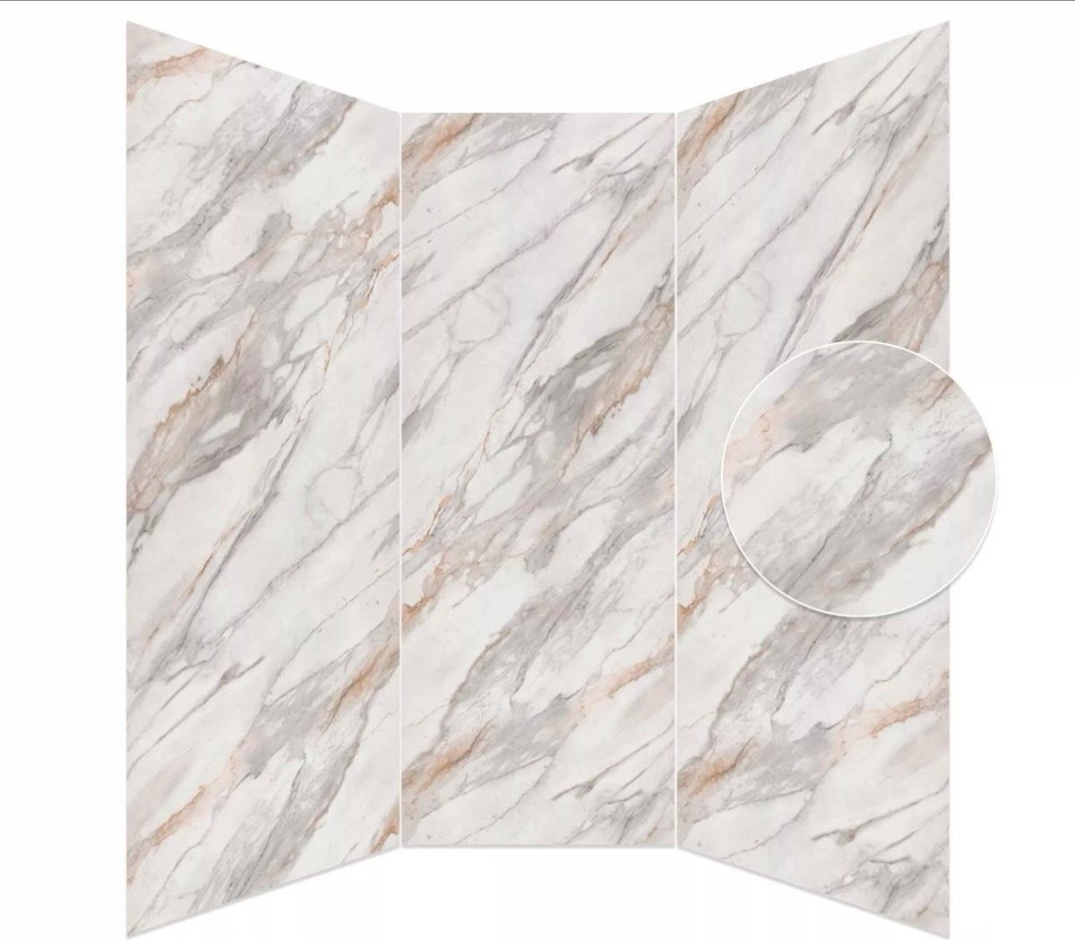 Gold-Vein Marble waterproof shower wall panel