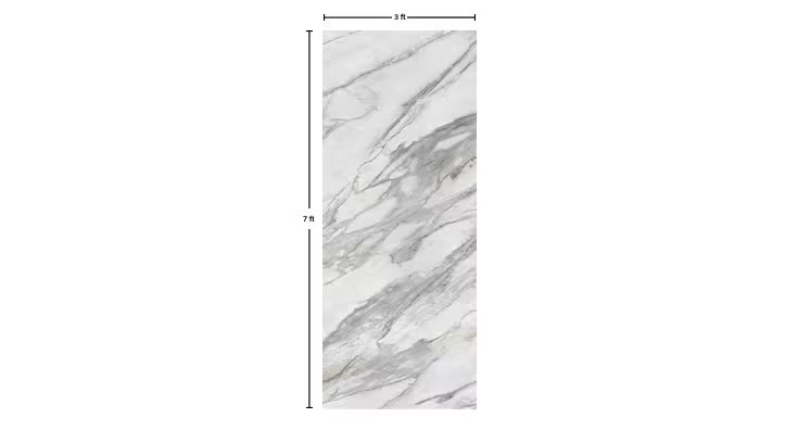 White marble wall panel finish